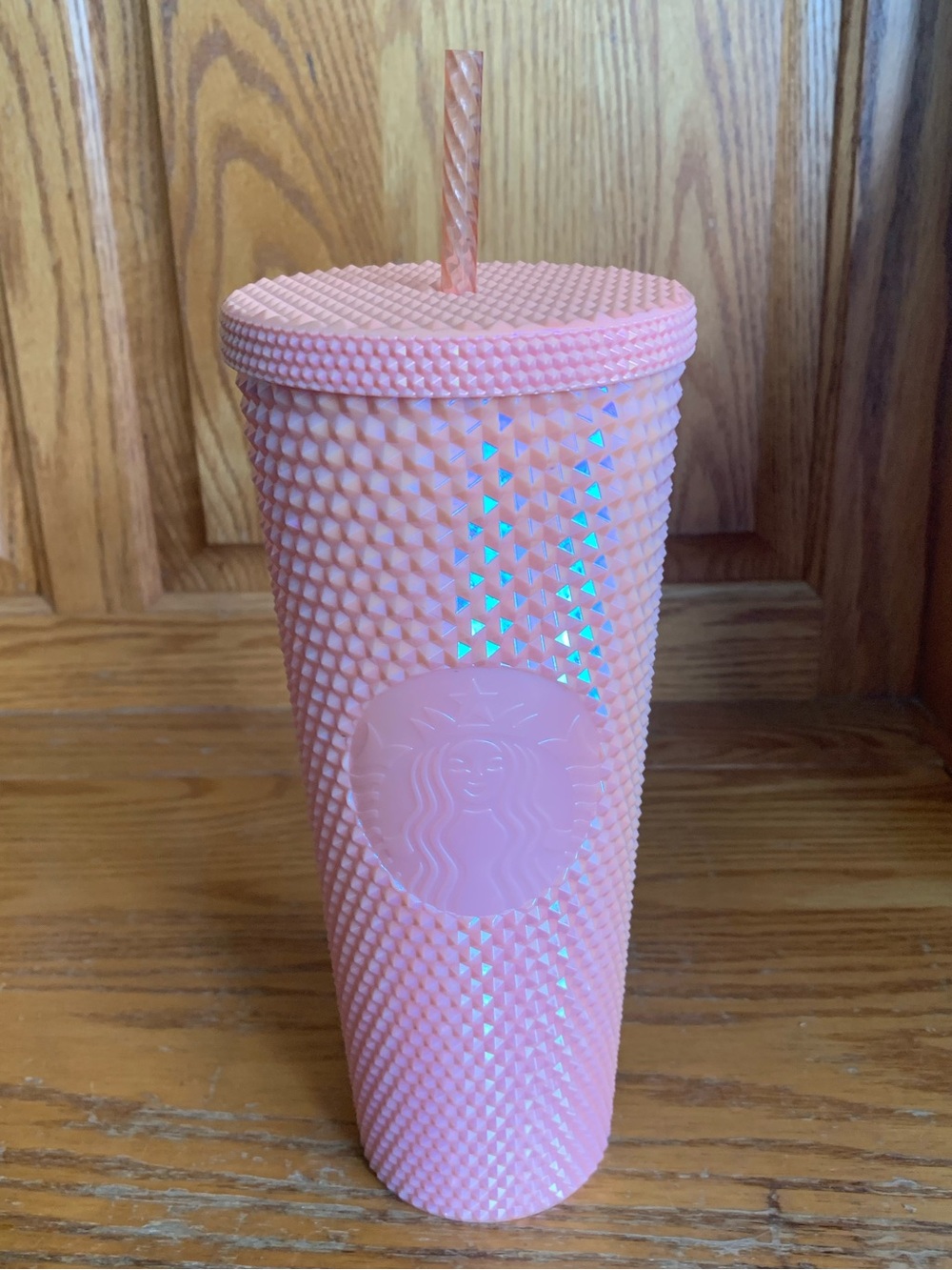 Starbucks Peach Studded Tumbler with Straw